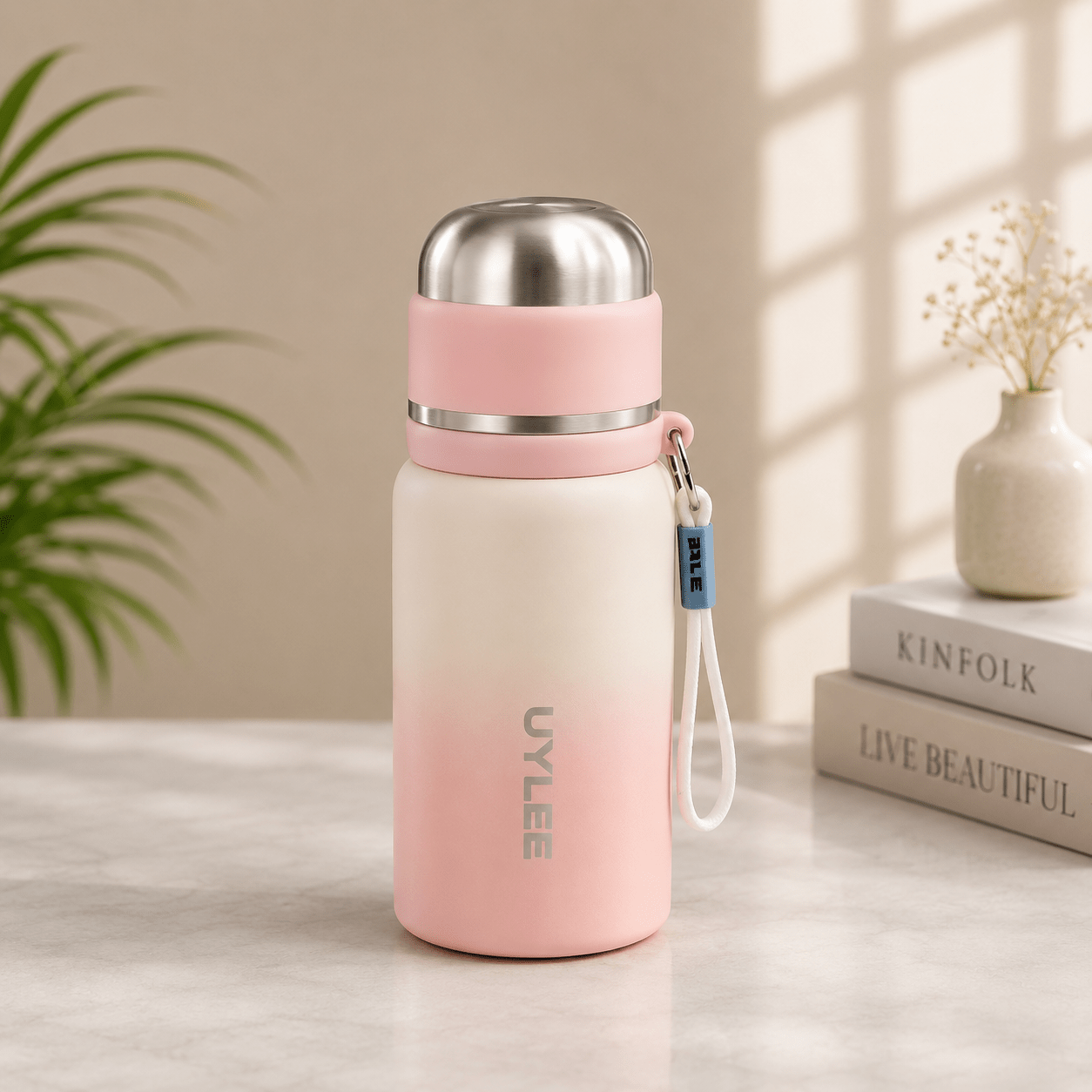 Pink Gradient Stainless Steel Bottle - Win Bachat