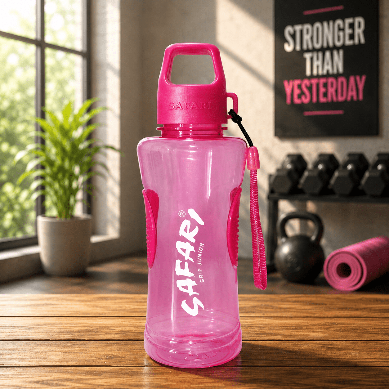 Pink Grip Water Bottle - Win Bachat