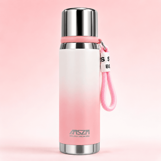 Pink Matte Finish Stainless Steel Bottle - Win Bachat