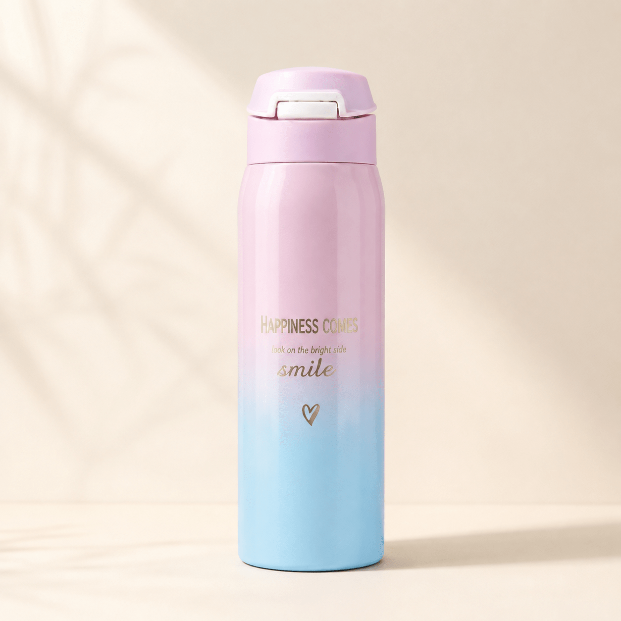 Pink & Sky Blue Pastel Gradient Flip Top Bottle - Win Bachat