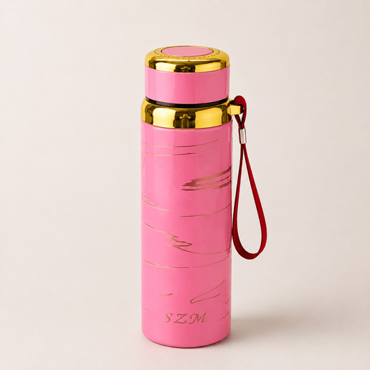 Pink Slim Cylindrical Stainless Steel Bottle - Win Bachat