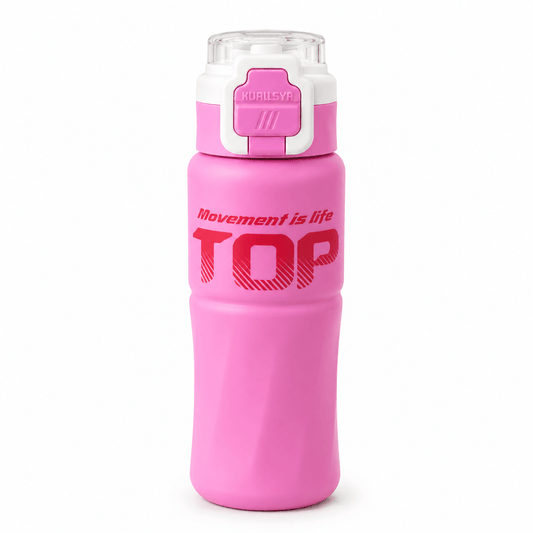Pink Sport Flip Lock Bottle - Win Bachat
