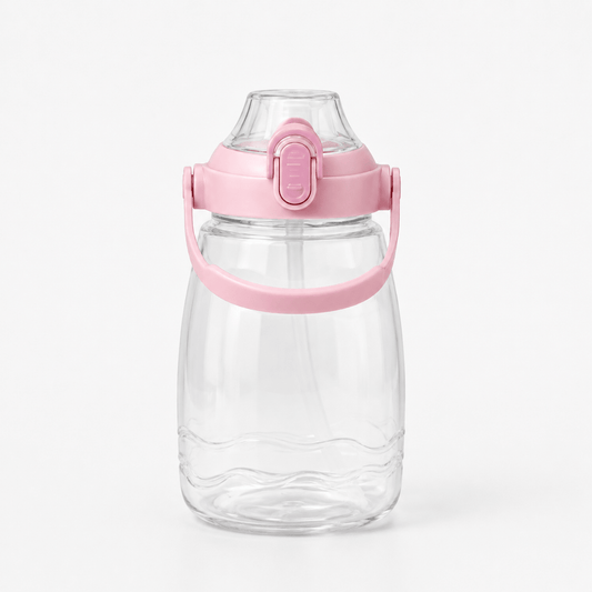 Pink Sports Water Bottle with Carry Handle - Win Bachat
