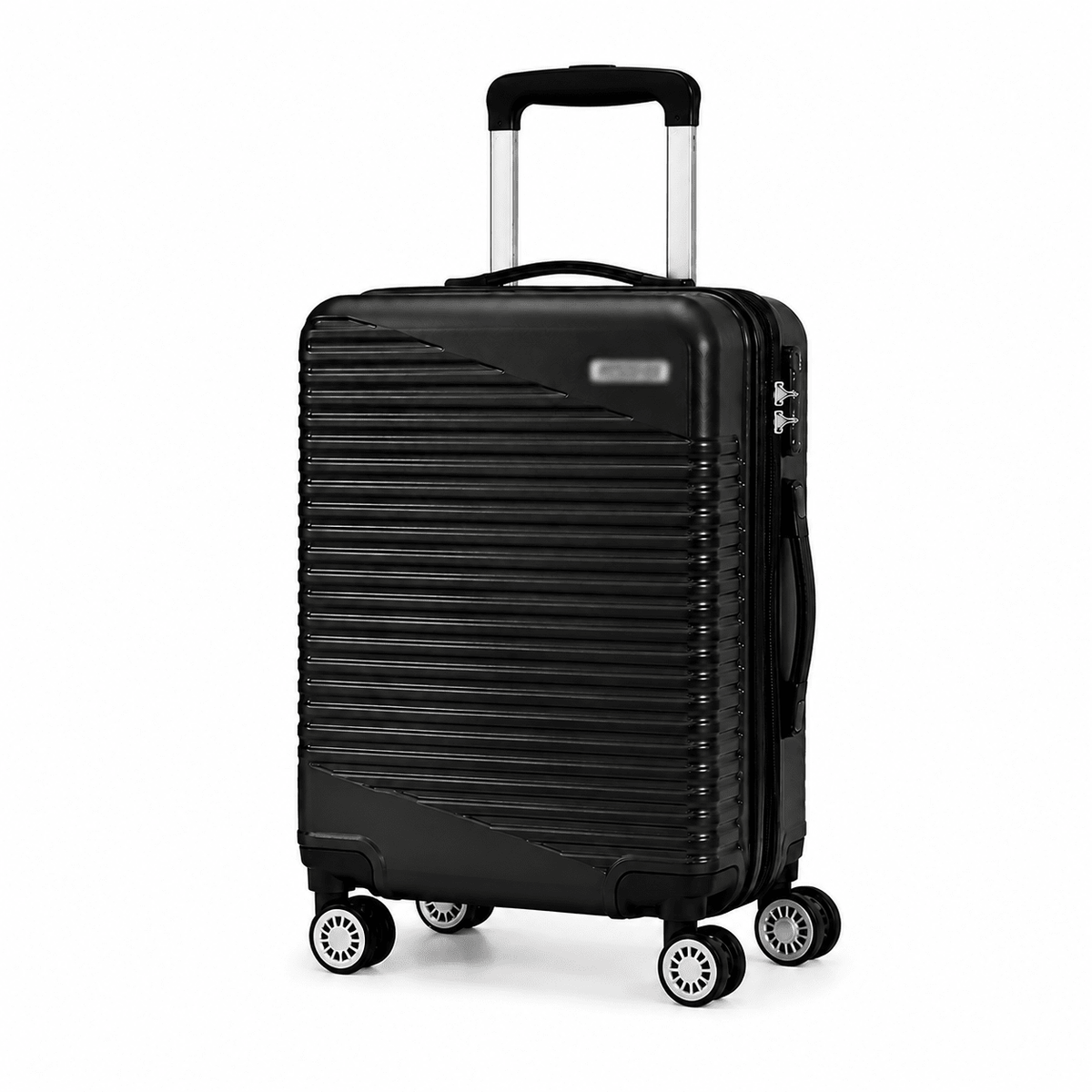 Premium Hard Shell Spinner Travel Suitcase - Black - 20 Inch (Small) - Win Bachat
