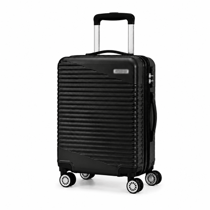 Premium Hard Shell Spinner Travel Suitcase - Black - 20 Inch (Small) - Win Bachat
