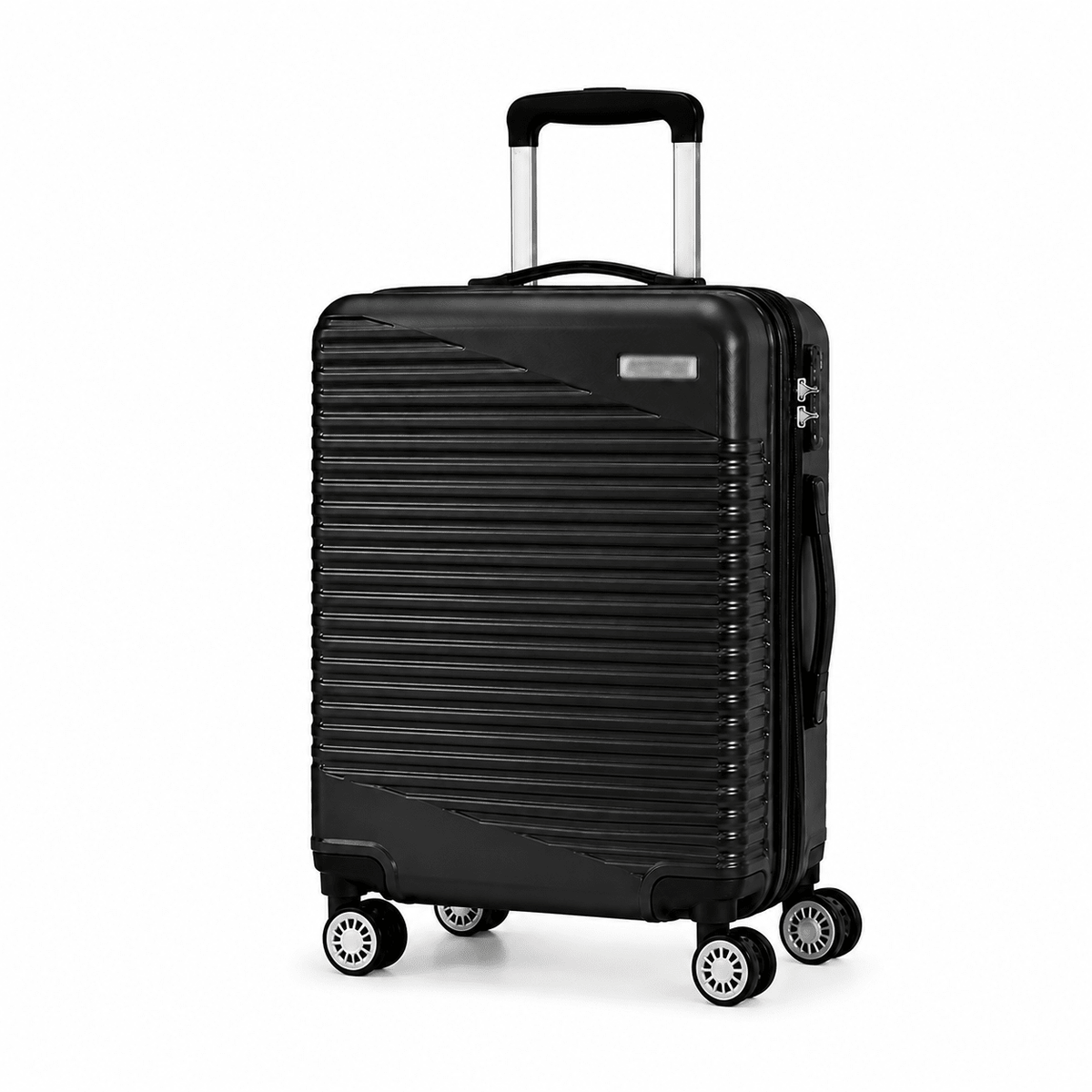 Premium Hard Shell Spinner Travel Suitcase - Black - 24 Inch (Medium) - Win Bachat