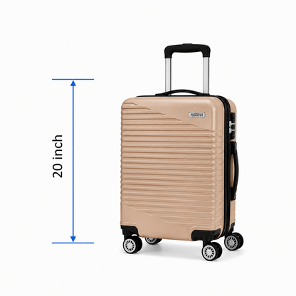 Premium Hard Shell Spinner Travel Suitcase - Gold - 20 Inch (Small) - Win Bachat