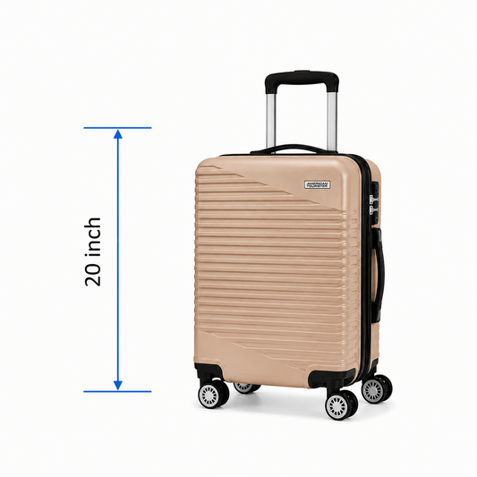 Premium Hard Shell Spinner Travel Suitcase - Gold - 20 Inch (Small) - Win Bachat