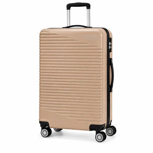 Premium Hard Shell Spinner Travel Suitcase - Gold - 20 Inch (Small) - Win Bachat