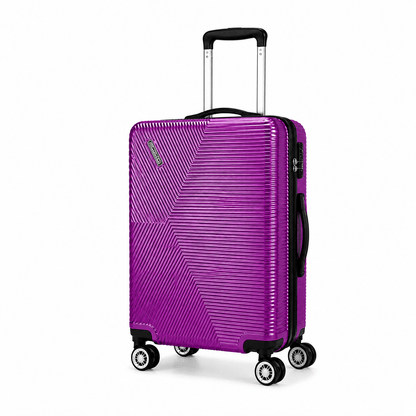 Premium Hard Shell Spinner Travel Suitcase - Purple - 20 Inch (Small) - Win Bachat