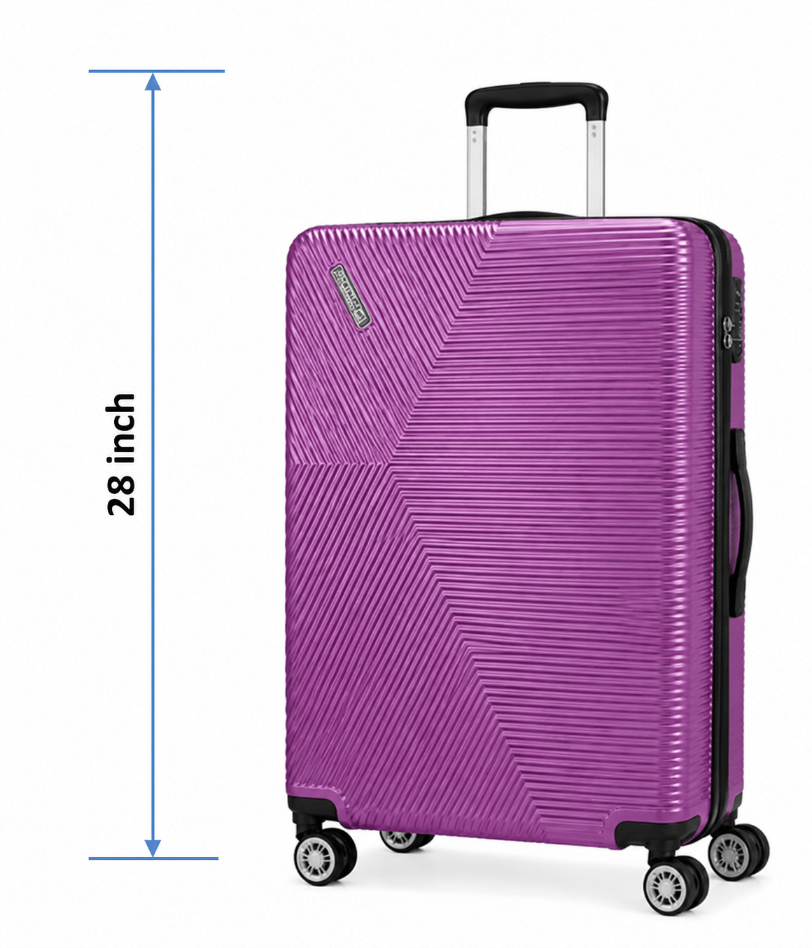 Premium Hard Shell Spinner Travel Suitcase - Purple - 28 Inch (Large) - Win Bachat