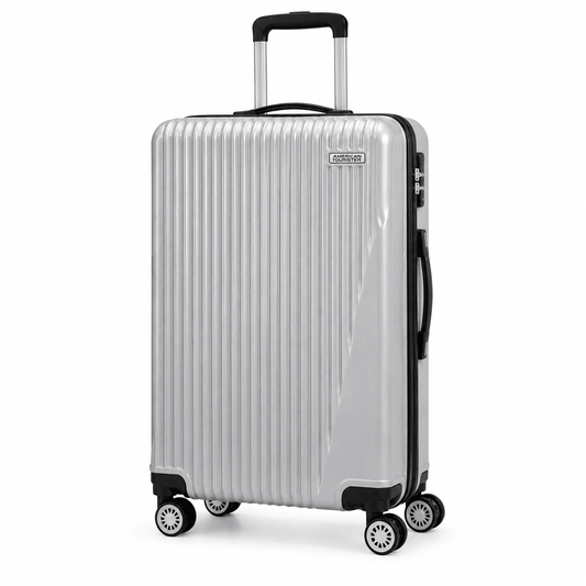 Premium Hard Shell Spinner Travel Suitcase � Silver - Win Bachat