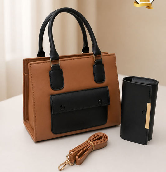 PREMIUM QUALITY LADIES 2 PC'S BAGS SET - HB014 - 2 - Win Bachat