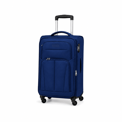 Premium Soft Case 360 - Spinner Luggage - Blue - 24 Inch (Medium) - Win Bachat
