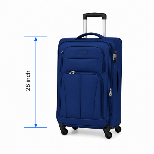 Premium Soft Case 360 - Spinner Luggage - Blue - 28 Inch (Large) - Win Bachat