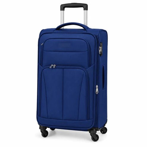 Premium Soft Case 360 - Spinner Luggage - Blue - 20 Inch (Small) - Win Bachat