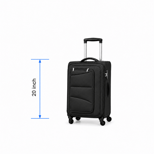 Premium Soft Case 360 - Spinner Luggage - Dark Grey - 20 Inch (Small) - Win Bachat