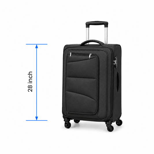 Premium Soft Case 360 - Spinner Luggage - Dark Grey - 28 Inch (Large) - Win Bachat