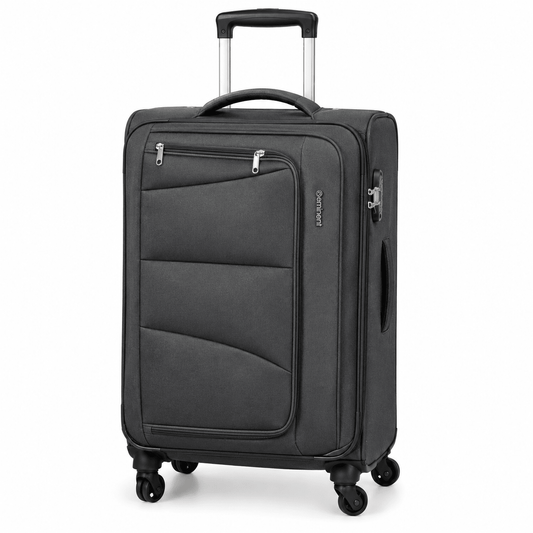 Premium Soft Case 360� Spinner Luggage � Dark Grey - Win Bachat