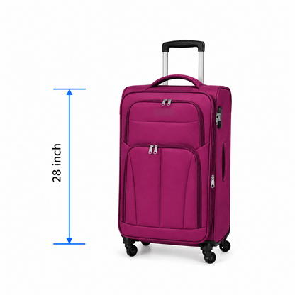 Premium Soft Case 360 - Spinner Luggage - Purple - 28 Inch (Large) - Win Bachat