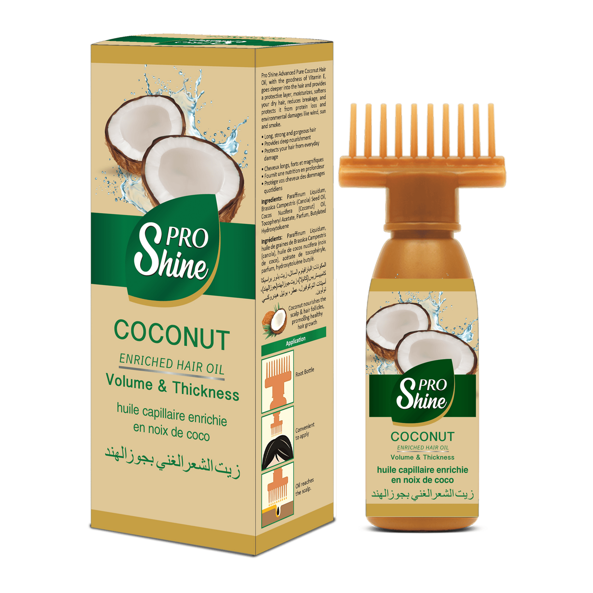 PRO SHINE HAIR OIL COCONUT - 120ml (WIN BACHAT) - Win Bachat