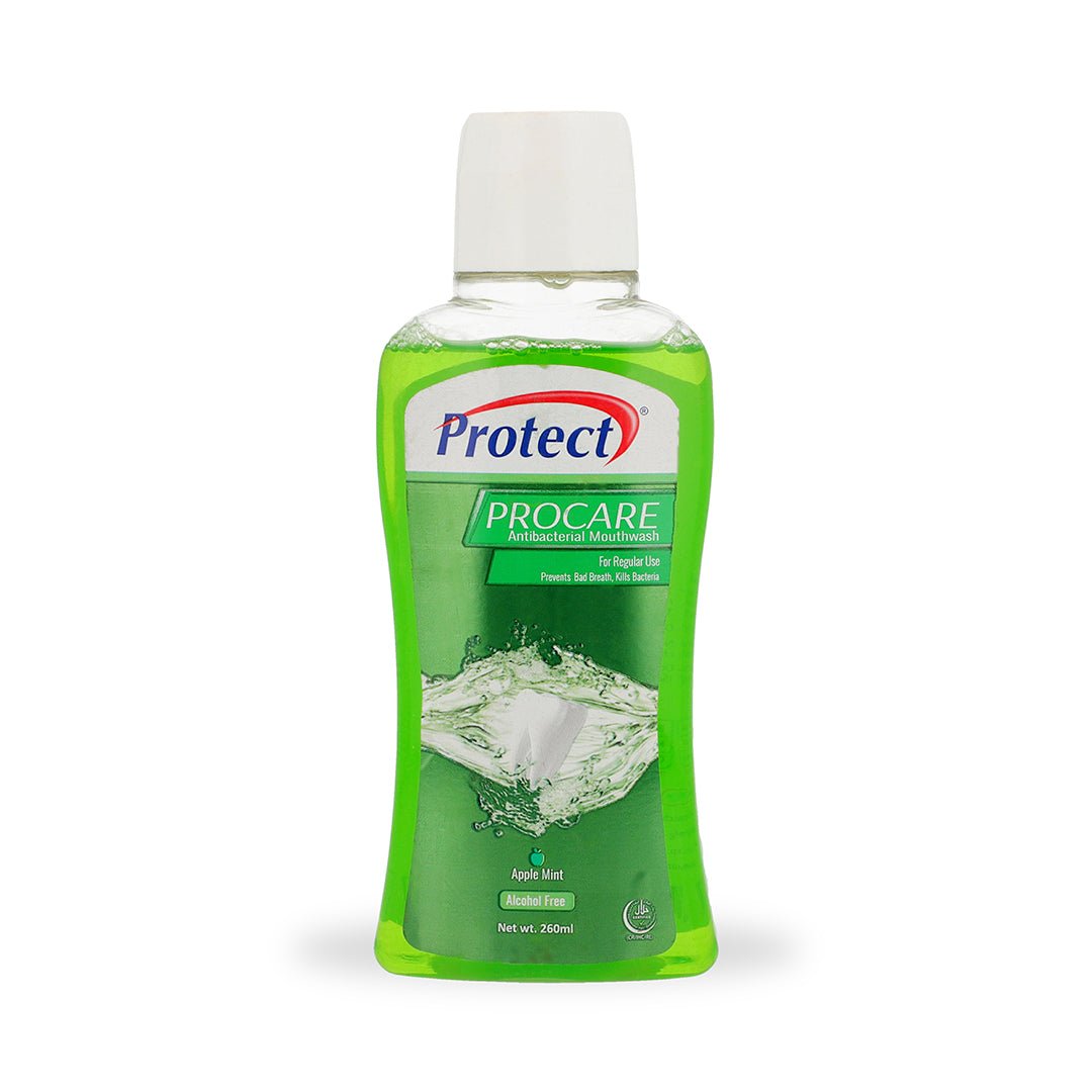 Protect Procare Antibacterial Mouthwash Apple Mint 260Ml - Win Bachat