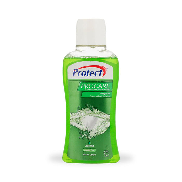 Protect Procare Antibacterial Mouthwash Apple Mint 260Ml - Win Bachat