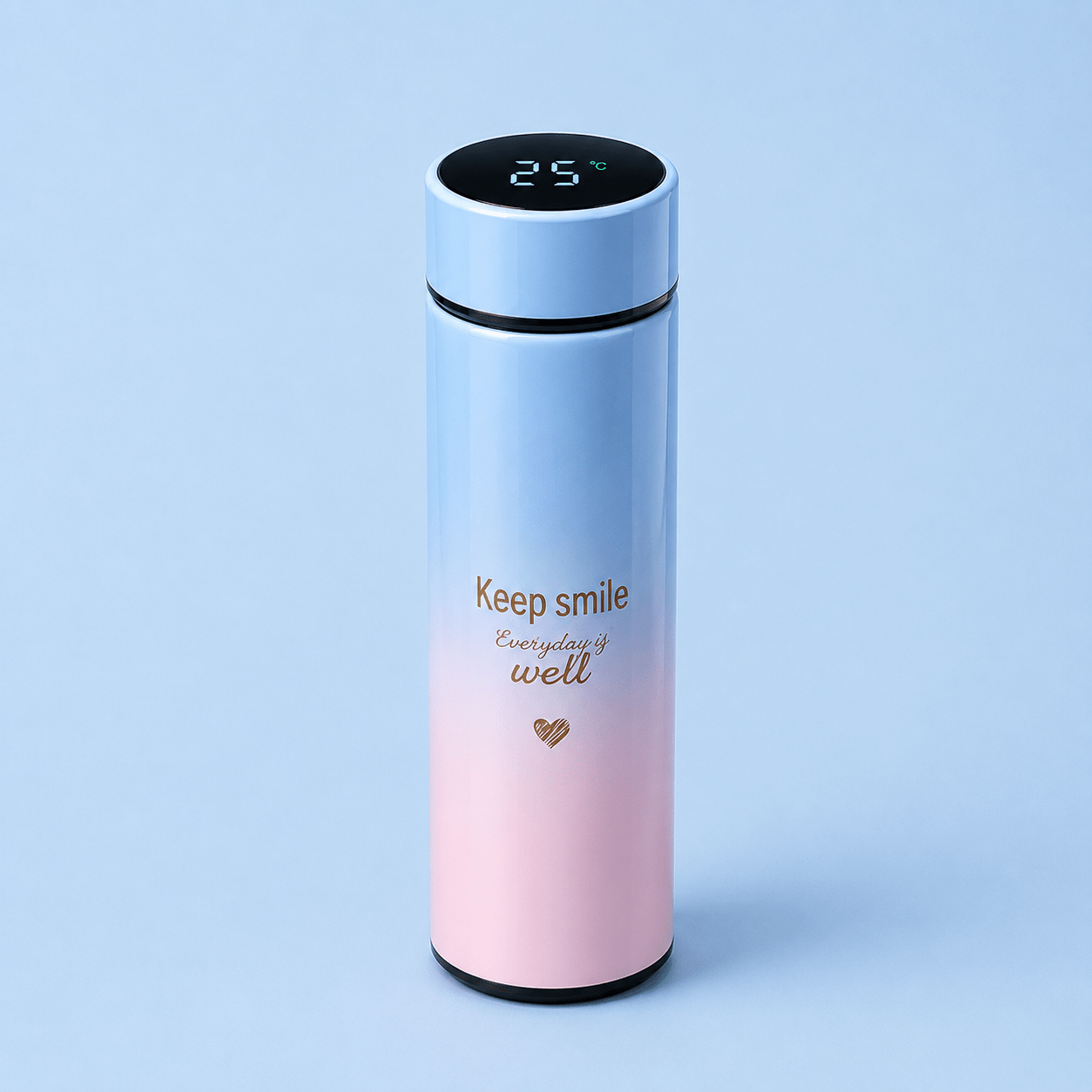 Purple & Blue Smart LED Temperature Display Vacuum Flask - Win Bachat