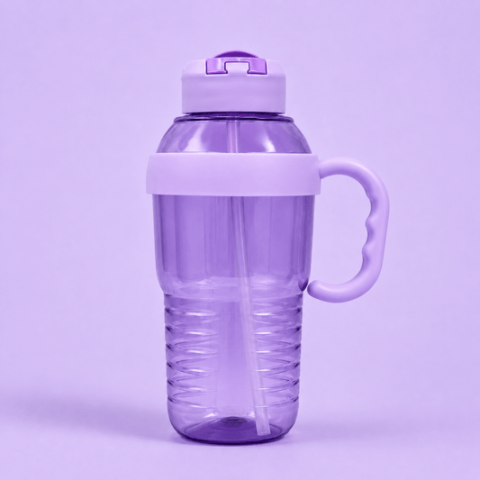 Purple Mug Handle Water Bottle - Win Bachat