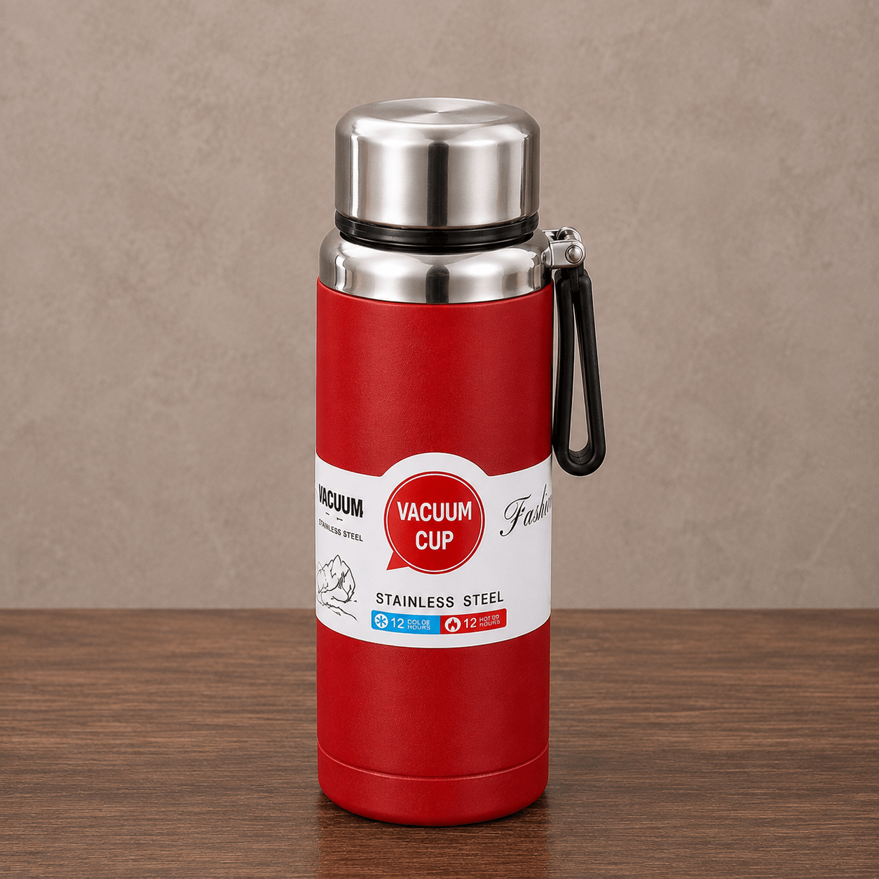 Red Cup-Style Stainless Steel Bottle - Win Bachat