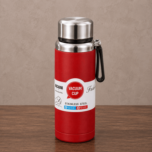Red Cup-Style Stainless Steel Bottle - Win Bachat