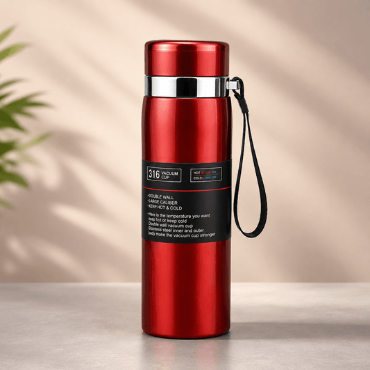 Red Executive Travel Vacuum Flask - Win Bachat