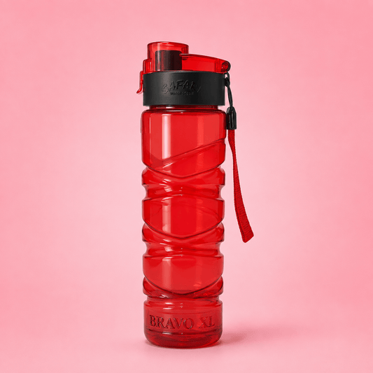 Red One-Hand Operation Water Bottle – 800ml - Win Bachat