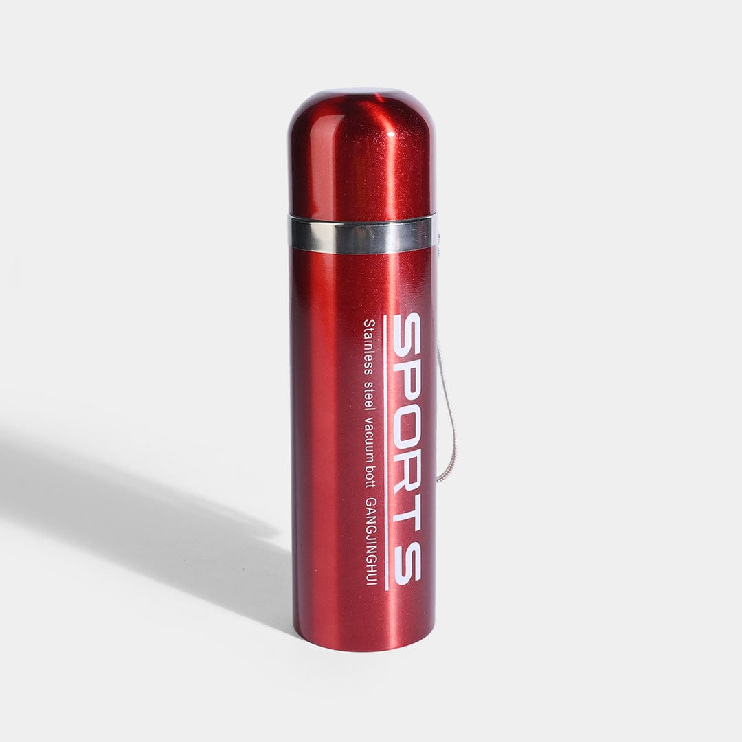 Red Stainless Steel Sports Bottle - Win Bachat