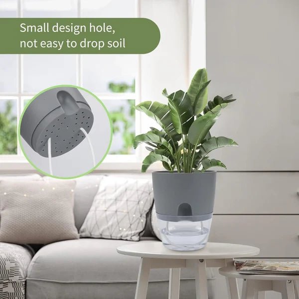 Round Self Watering Plant Pot with Water Reservoir – Pot Only - Win Bachat