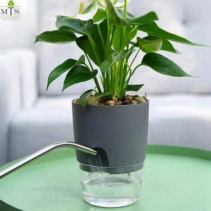 Round Self Watering Plant Pot with Water Reservoir – Pot Only - Win Bachat