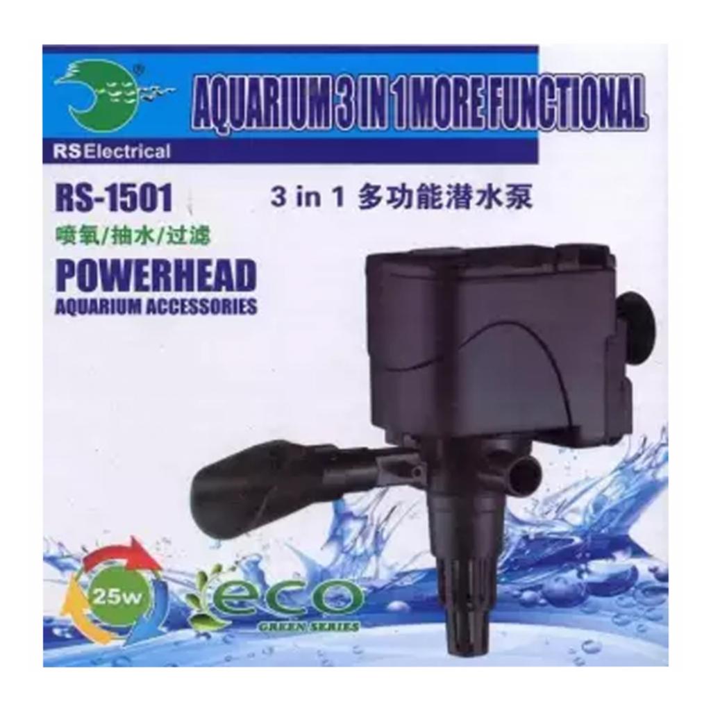 RS ELECTRICAL RS-1501 AQUARIUM WATER PUMP FEATURES A BLACK 3-IN-1 SUBMERSIBLE DESIGN - Win Bachat