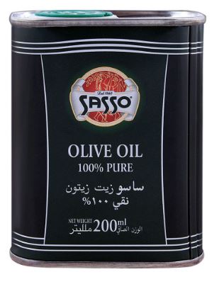 Sasso 100% Pure Olive Oil 200ml - Win Bachat