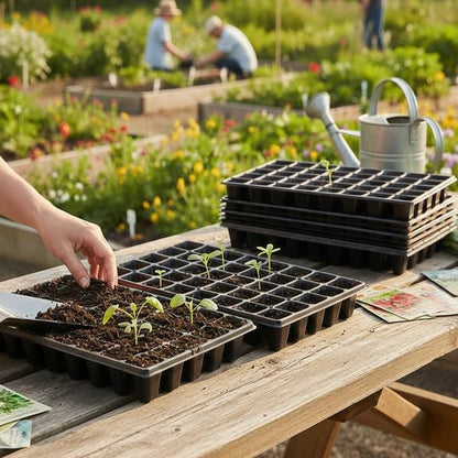 Seedling Tray 50 Holes – Pack of 3 Reusable Nursery Trays - Win Bachat