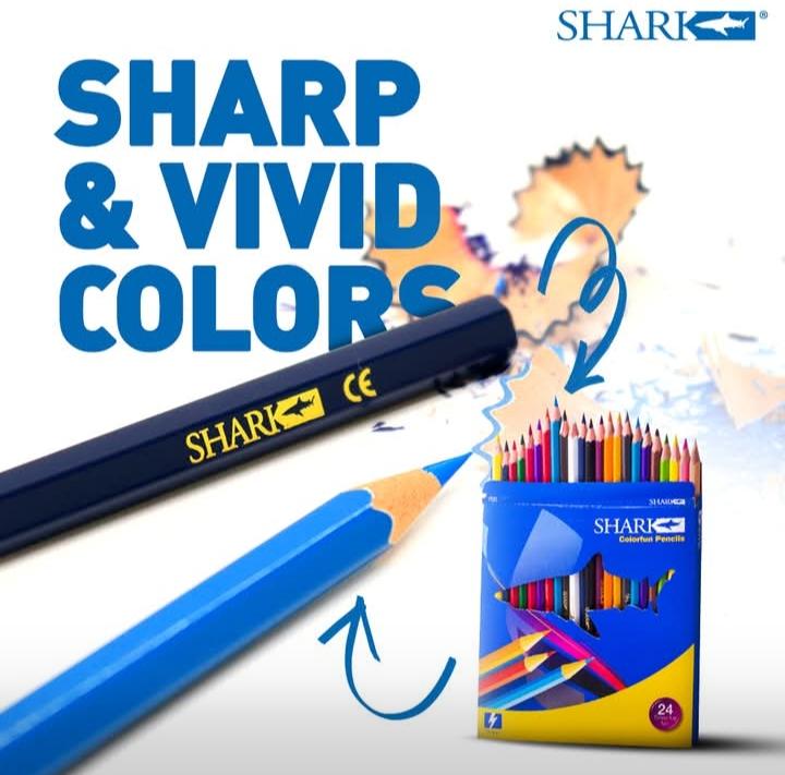 Shark 24 Color Pencil - Win Bachat
