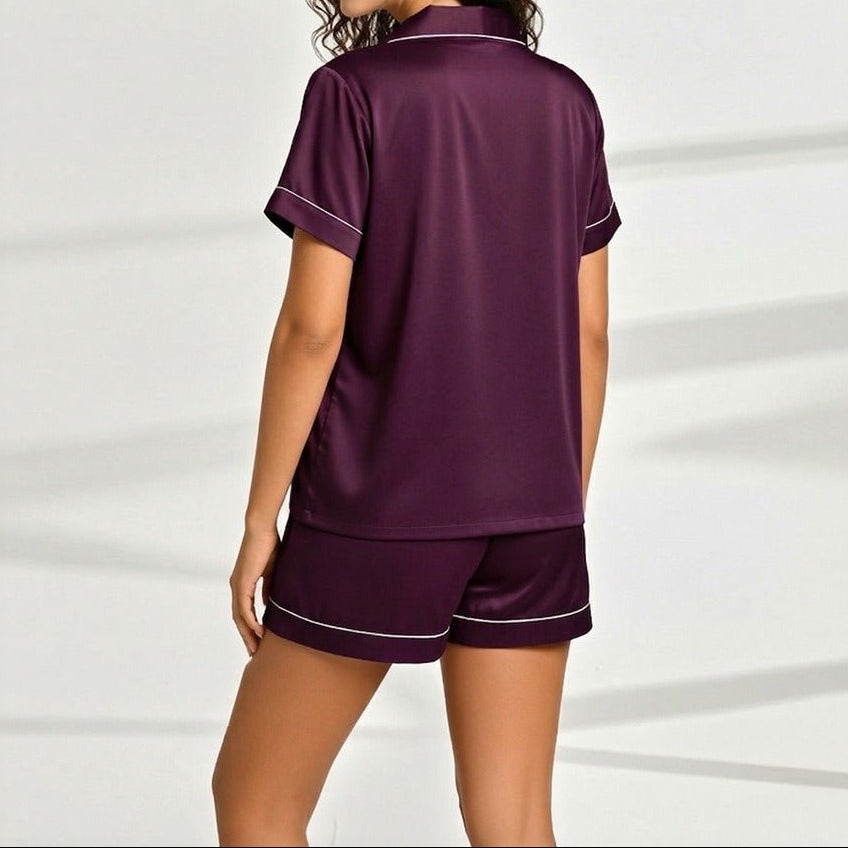 SHIRT + SHORT CAMI SET - SILK - Win Bachat