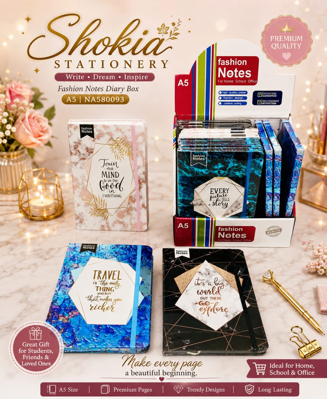Shokia A5 Fashion Dairy Design - 1 - Win Bachat