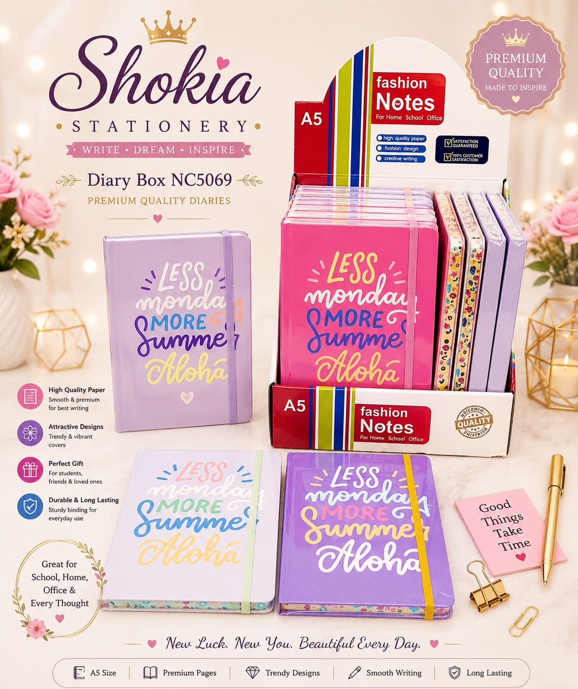 Shokia A5 Fashion Dairy Design - 10 - Win Bachat