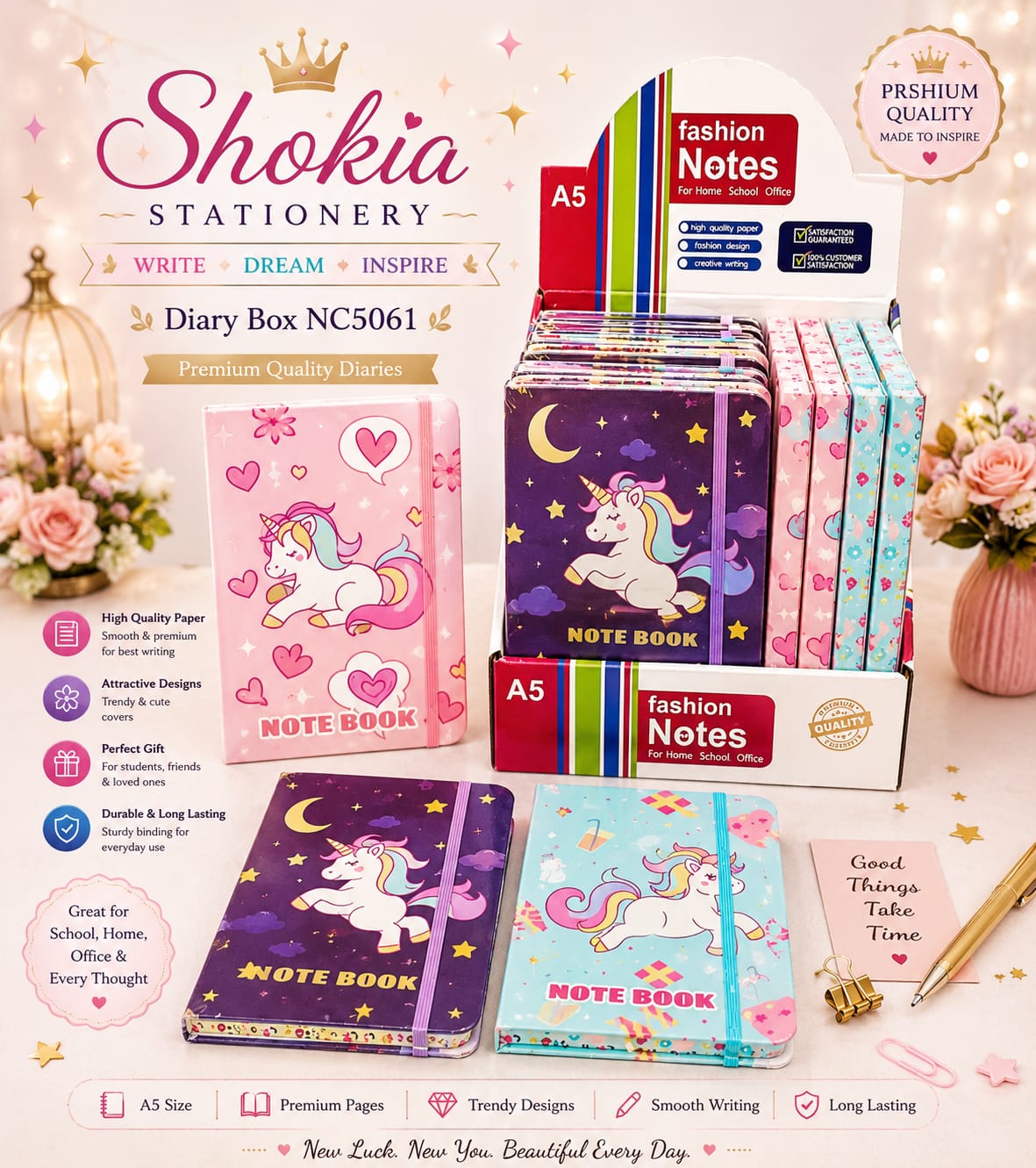 Shokia A5 Fashion Dairy Design - 12 - Win Bachat