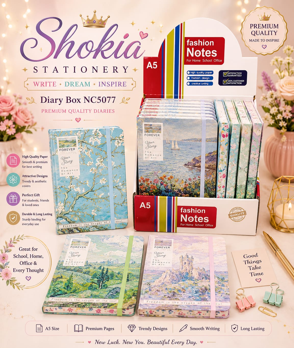 Shokia A5 Fashion Dairy Design - 14 - Win Bachat