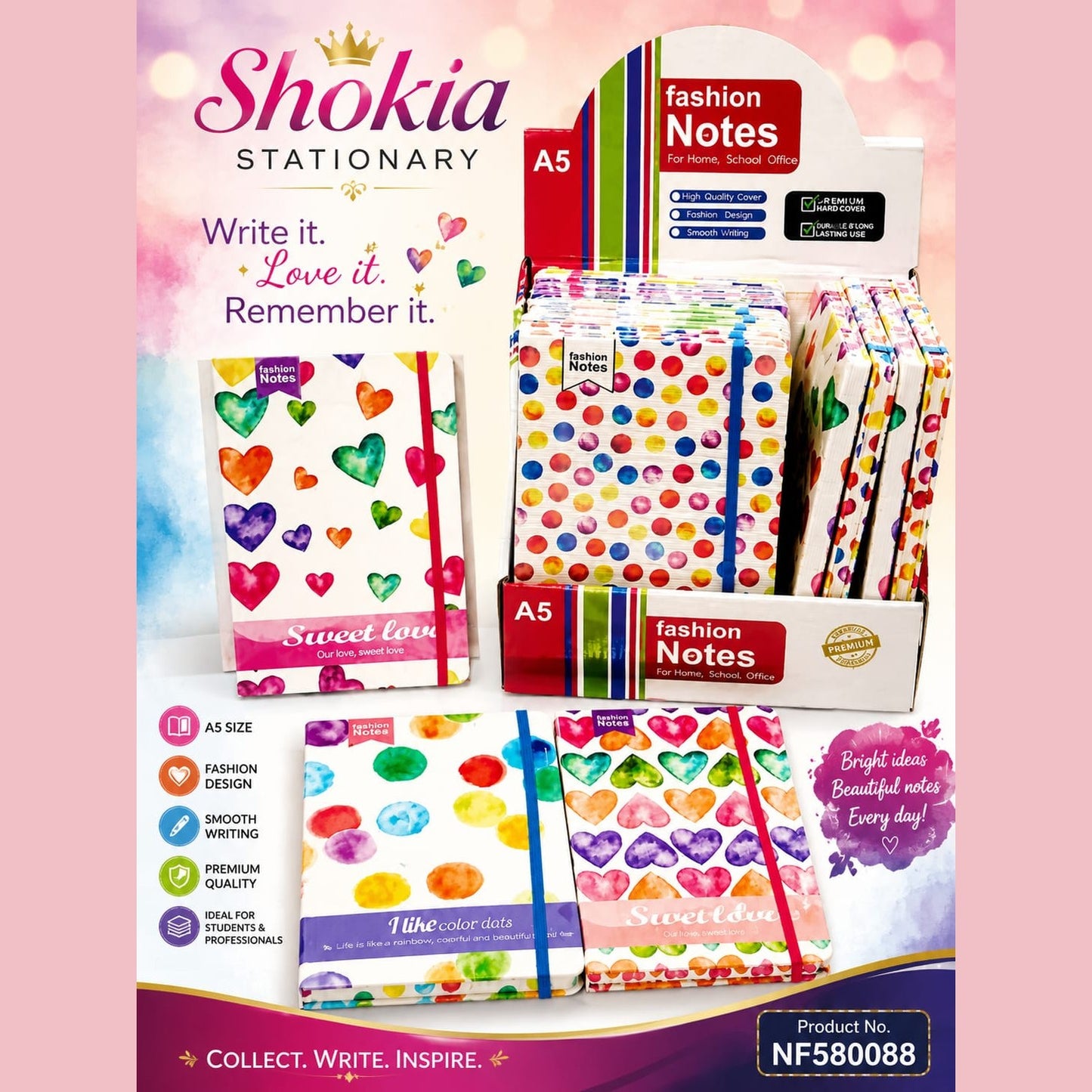 Shokia A5 Fashion Dairy Design - 16 - Win Bachat