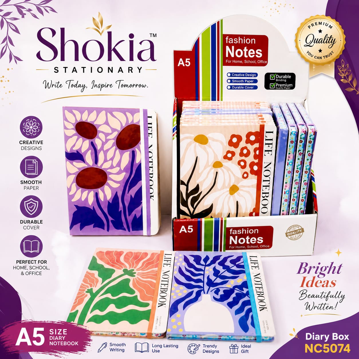 Shokia A5 Fashion Dairy Design - 17 - Win Bachat