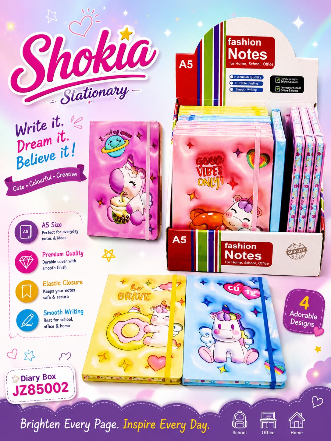 Shokia A5 Fashion Dairy Design - 19 - Win Bachat