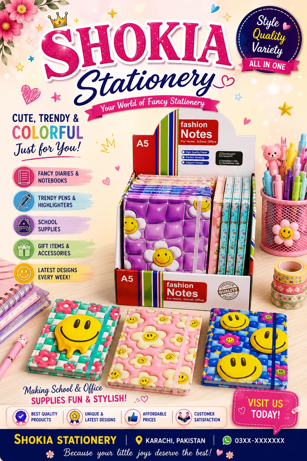 Shokia A5 Fashion Dairy Design - 20 - Win Bachat