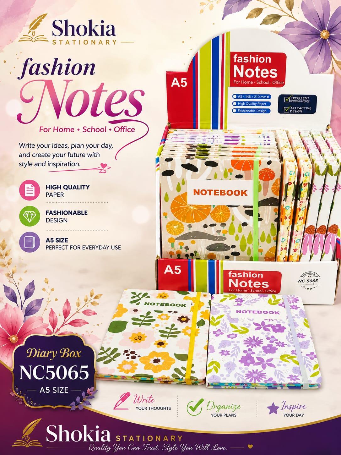 Shokia A5 Fashion Dairy Design - 21 - Win Bachat